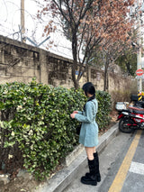 ビンテージロマンティックデニムシャツドレス