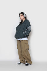 パイピングカラーフードジップアップ / Piping Color Hood Zip-up