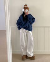 [BELLIDE MADE] TONE UP DOUBLE SIDE RAISED HALF NECK SWEAT