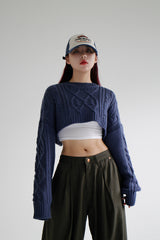 ボレロクロップニット/Dia Bolero Crop Knit (4color)