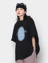 スプレー刺繍半袖T