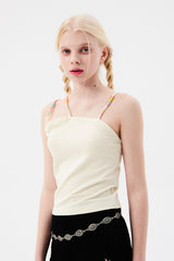 チェリービーズポイントノースリーブ / CHERRY BEAD POINT SLEEVELESS [IVORY]