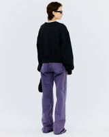 スプレーアーチロゴクロップスウェット/SPRAY ARCH LOGO CROP SWEATSHIRT-CHARCOAL