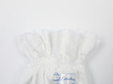 VINTAGE CHECK FRILL HAIR SCRUNCH (WHITE)