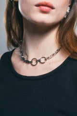 NO.320 [SILVER] TWO RING NECKLACE