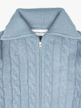 WINTER TWIST KNIT ZIP-UP