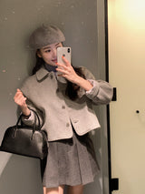 [SHOPPERMADE] ブロンドウールショートコート (3color)