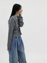 ユニセックスボタンデニムパンツ/Unisex button denim pants