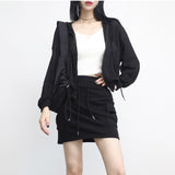 Rant see-through linen zip-up