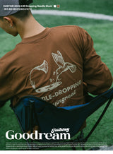 DAKYAM 2023 AW Dropping Needle Hummingbird Mandala Flower Vinyl Music T-Shirt