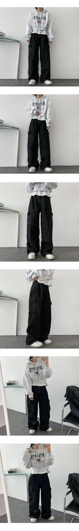 チャドスティッチセイントカーゴデニムワイドパンツ