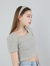 モダンストライプヘアバンド / Modern Stripe HairBand Ivory