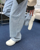ソルトライトワイドデニムパンツ / SI Salt Light Blue Long Wide Denim Pants (1 color)