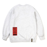 21 STGM HEAVY SWEAT CREWNECK WHITE MELANGE / BLACK (6645491925110)