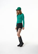FLOWER EMBROIDERY TWO TONE LONG SLEEVE (2 COLOR) (6682310082678)
