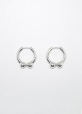 DUAL BALL SILVER EARRINGS