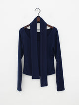 シンプルスカーフTシャツ / Simple scarf T-shirt (3color)
