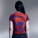 ドランクグラフィッククロップTシャツ / RED DRUNK GRAPHIC CROP T-SHIRTS
