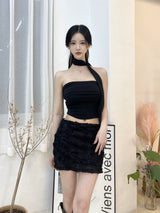 ベラスカーフコルセットトップセット/778. Bella scarf corset top set (2color)