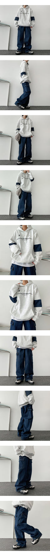 チャドスティッチセイントカーゴデニムワイドパンツ