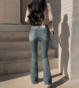 [BELLIDE MADE] Real Fit Vintage Washing Denim Bootcut Pants