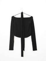 オフショルダーTシャツ / Off Shoulder Scarf T-Shirt (3color)