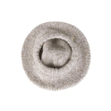 Stud Logo Wool Knit Beret Mocha