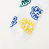 フラワーリーフロゴソックス / FLOWER LEAF LOGO SOCKS - WHITE