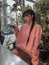 (UNISEX)シュガーアルパカヘアニット