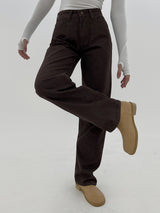 フィックスブラウンデニムパンツ/Fix Brown Denim Pants