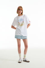 チェリープラネットポイントTシャツ／CHERRY PLANT POINT T-SHIRT [WHITE]