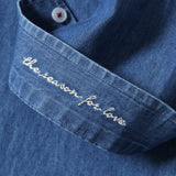 Layla The reason for love Garment Washing Denim Shirt S82 Medium Indigo (6594997616758)
