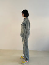 Zipper denim jacket 