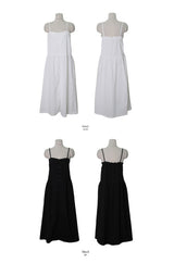 Lovely Pintuck Bustier Long Dress (2color)