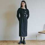 EMMA BUTTON POINT CHECK DRESS_BLACK (EEOO3OPR03W) (6622896980086)