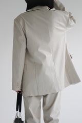 エンボレザージャケット/Embo Leather Jacket (2color)
