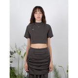バックレースアップトラックトップ / BACK LACE-UP TRACK TOP - CHARCOAL
