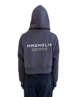 プリントクロップドフーディ / Print Cropped Hoodie-CHARCOAL