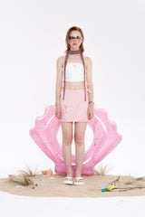チェリーテリーラップスカート / CHERRY TERRY WRAP SKIRT [Light Pink]