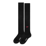 CHERRY LOGO KNEE SOCKS [BLACK]