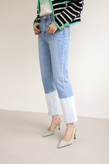 コンビストレートデニムパンツ / FF-34 / COMBI STRAIGHT DENIM PANTS