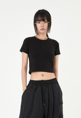 Rania basic span crop t-shirt