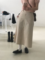 Harney button long skirt 