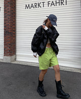 （UNISEX）ネブハイネックレザーブルゾン