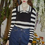 Stripe Collar Knit (6681190039670)