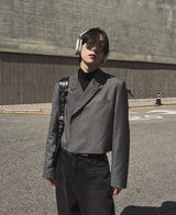 ルシッドクロップラップブレザー / [自主製作] Lucid crop wrap blazer (2 color)
