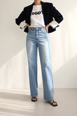 マリーンロールアップジーンズ / MARINE ROLL-UP JEANS / WIDE DENIM PANTS