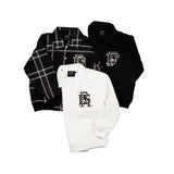 ビッグロゴカラーバーシティジャケット/BSR2223FWJK026 BIG LOGO COLLAR VARSITY JACKET BLACK CHECK