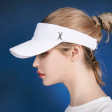 Stud logo over fit sun-visor cap WHITE
