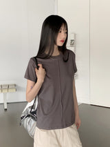 モンクベーシックセンターインシジョン半袖Tシャツ / [MADE] Monk Basic Center Incision Short-Sleeve T-Shirt